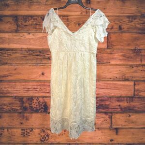 Motherhood Maternity Lace Cold Shoulder Maternity Dress Small- New